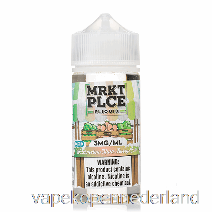 Elektronische Sigaret Vape Ijs Watermeloen Hula Bes Limoen - Mrkt Plce - 100ml 6mg